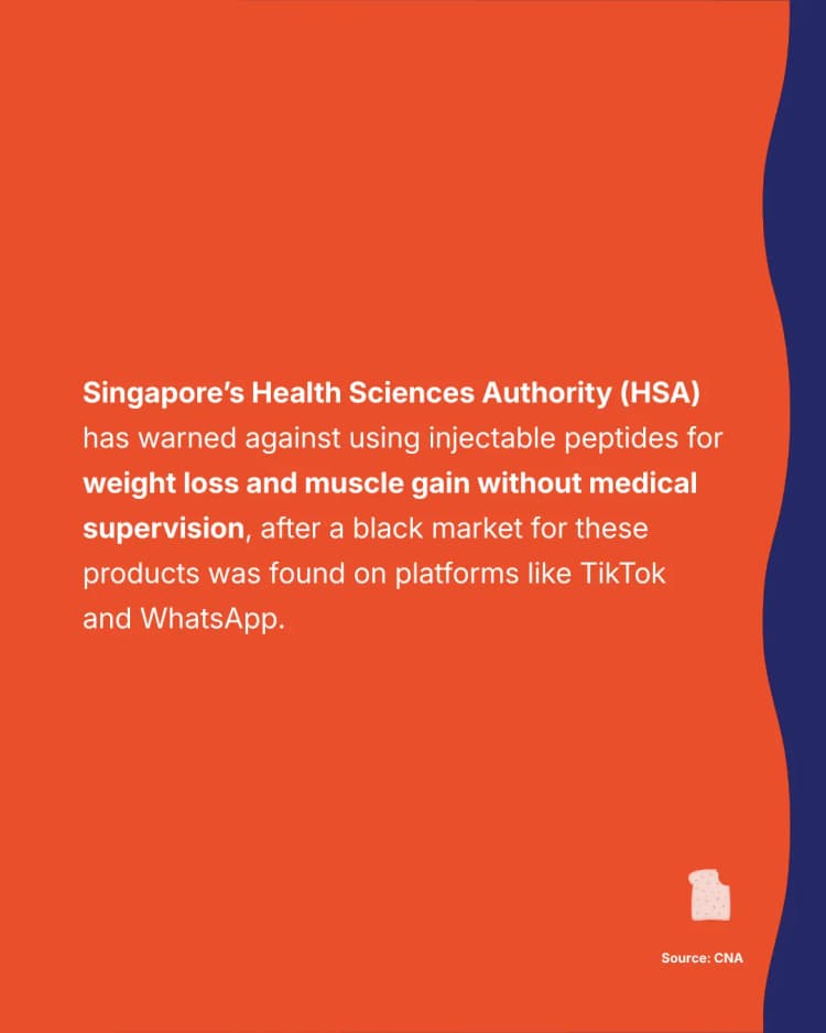 Singapore Authorities Warn Against Illegal Fitness Peptides Sold On Social Media